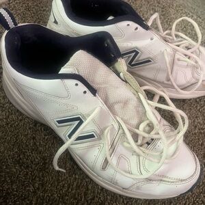 New Balance 619 White and Navy Sneakers